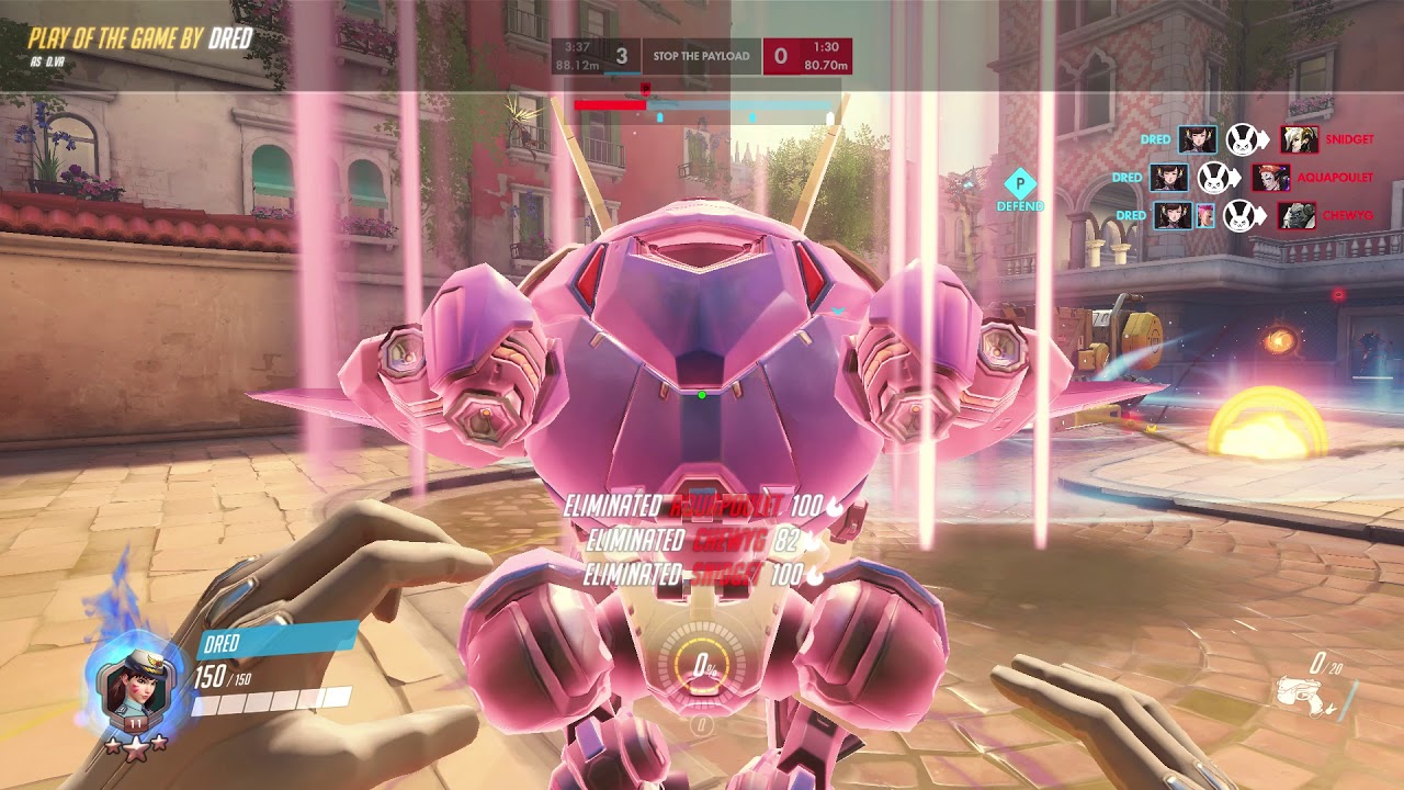 Captain Dred=POTG=3 with a mech bomb then, their mech and Dva too ;  18 05 23 NEW MAP