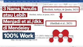 Cara Mengubah Nama 3 Penulis Menjadi et al./dkk.