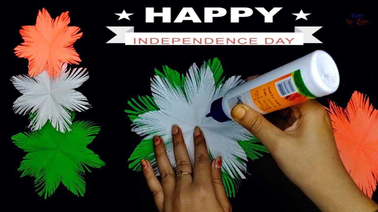Independence Day Craft Idea - Latest Tricolour Paper Crafts - 15th ...