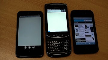 HTC HD 7 vs BlackBerry Torch 9800 vs iPhone 4 iOS 4.3 browser speed test