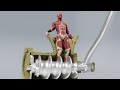 Human body vs meat grinder animation