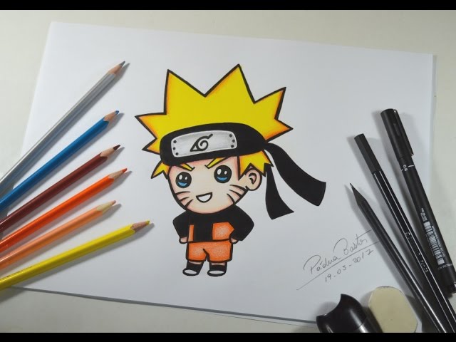 COMO DESENHAR O NARUTO FÁCIL - DESENHANDO ANIME 