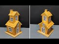 Two-storey miniature cardboard house