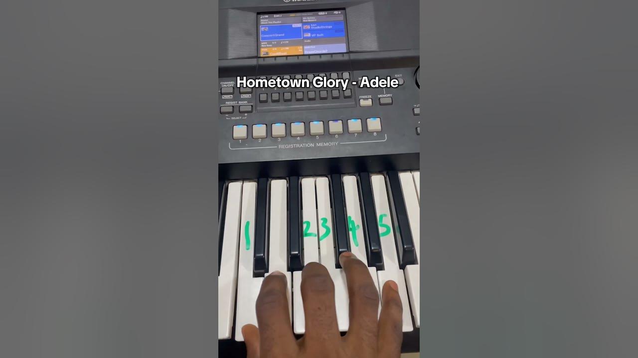 Adele- Hometown Glory easy piano tutorial #piano #easy #tutorial
