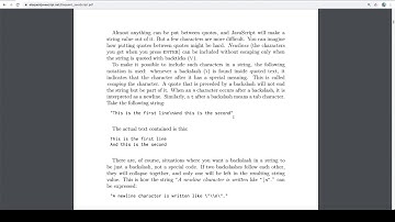 Eloquent JavaScript Read-Along - Values, Types, and Operators - 004 - Strings