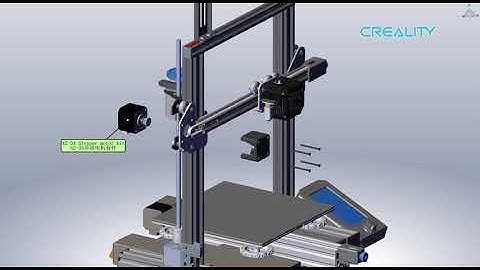 Ender 3v2 X axis  motor kit disassembly and assembly 3D animation