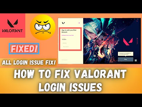 How to fix Valorant Login Issues 100% Working Method |valorant login error | Can't login Problem fix