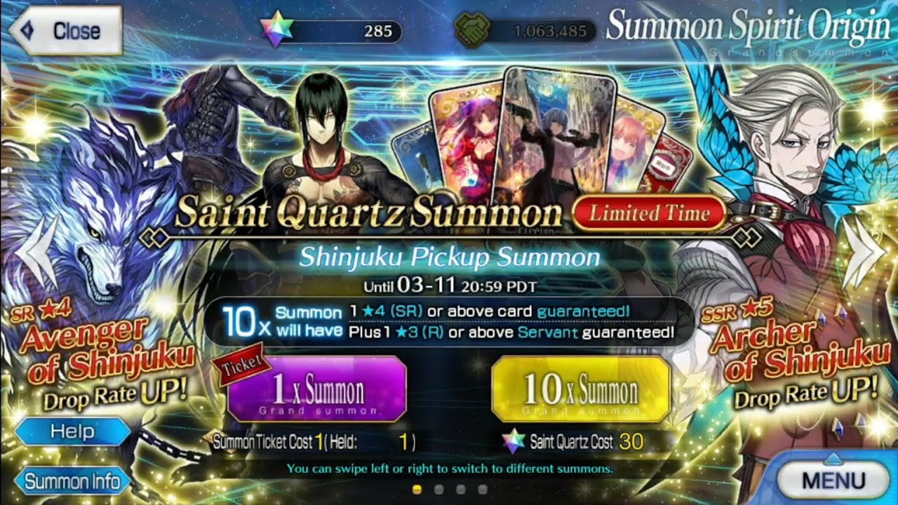 Fate Grand Order Avenger of Shinjuku & Archer of Shinjuku