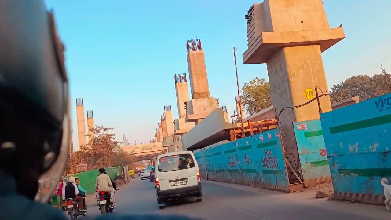 Delhi Metro Golden Line construction update 11th Jan 2026 🚧