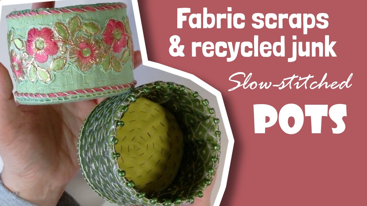 Sweet scrappy pots to put things in