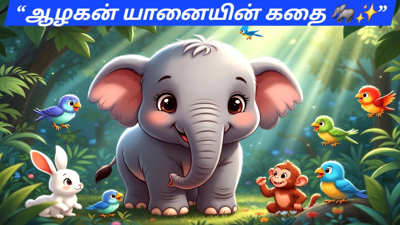 ஆழகன் யானையின் இனிய கதை 🐘 | Tamil Kids Story 