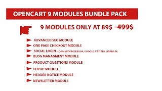 9 opencart module bundle pack