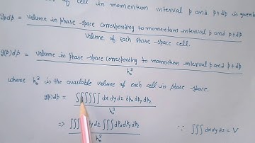 Number of the phase space cell in the momentum interval p and p+dp