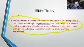 Pluralism and Elitism Part 1 Profile