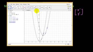 Linear transformations with Matrices lesson 2 - Translation of a curve