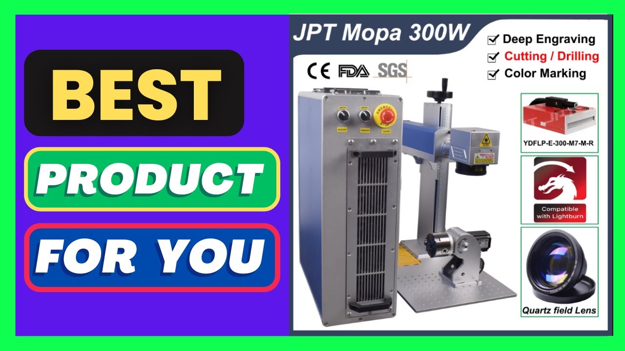 300W JPT Mopa Fiber Laser Marking Cutting Machine Deep