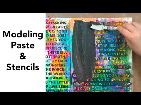 How to Use Modeling Paste on Acrylic Paints 