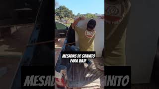 preparando para viaje de las mesadas de granito #granito #cortes #marble #bancada #marmore