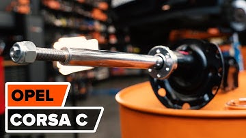 How to change front shock absorbers, suspension strut top mount on OPEL CORSA C TUTORIAL | AUTODOC