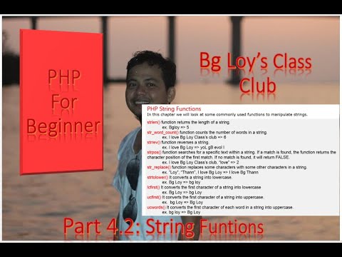 php ต่อ string  New Update  PHP Beginner Part 4.2 : String Functions