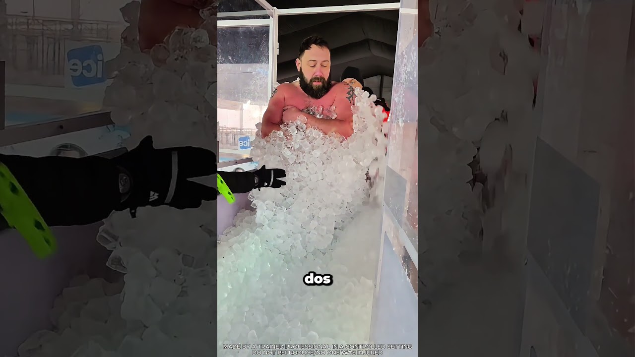Se quedó atrapado en el hielo durante dos horas