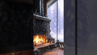 3 Hours of Relaxing Snow and Fireplace Atmosphere ❄️🔥 | Soothing Cracking Fire Sounds (4K)