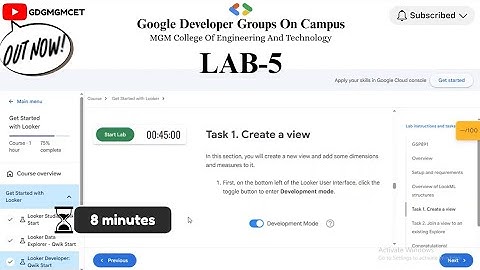 Looker Developer Qwik Start (GSP891) 