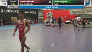 271 Junior Men 106 Brandon Nunez Beat The Streets vs Dillon Murphy Peak 4142234104
