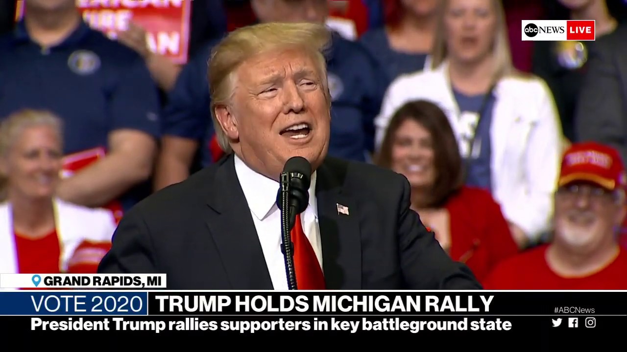 Trump Rallies In Grand Rapids Michigan Abc News Youtube