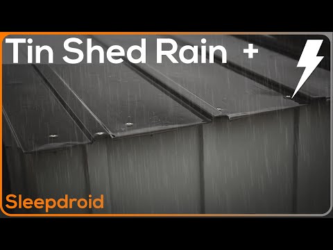 Rain Sounds ► Tin Roof Rain Video. Rain Sounds for Sleeping, 10 hours Rain on a Metal Shed- Tin Roof