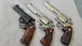 Colt Anaconda, Smith & Wesson 629 and Korth Nighthawk Mongoose 44 mag comparison