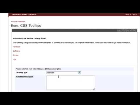 Add CSS Tooltips to your forms and iCollaborate pages