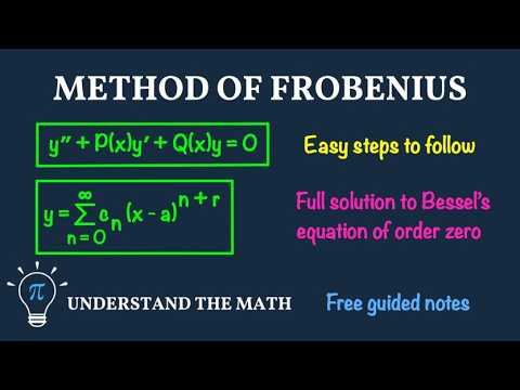 Ferbenious Method Example Method of Frobenius Example (Bessel’s Equation of Order 0) Step-by-Step ...
