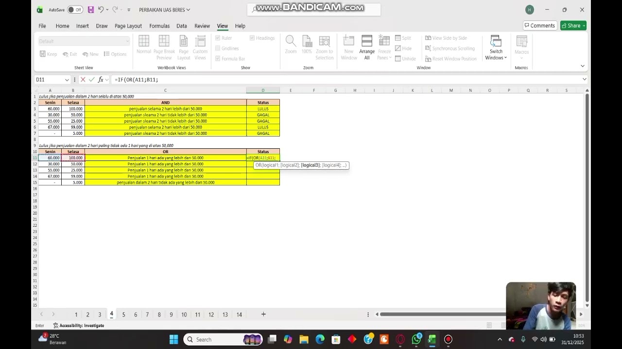 MENGERJAKAN SOAL LATIHAN EXEL | PERBAIKAN UAS