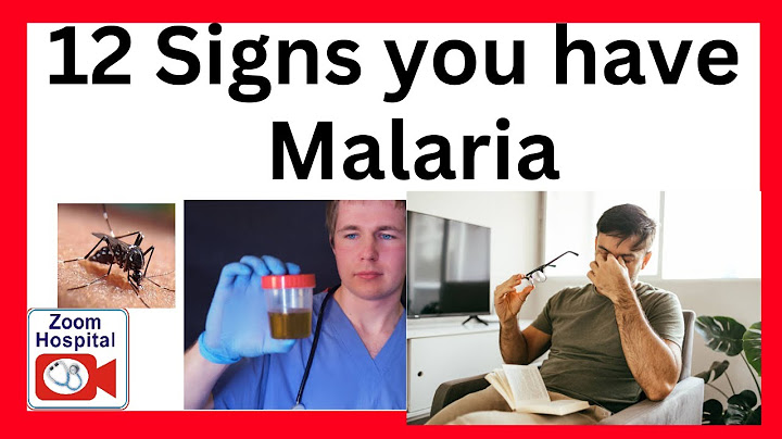 malaria symptoms. How to know when you have malaria
