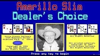 Amarillo Slim Dealers Choice gameplay (PC Game, 1991)