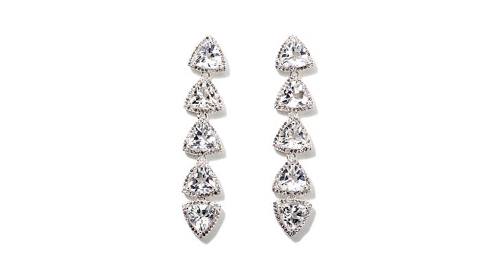 Rarities Gemstone Trilliant Drop Earrings