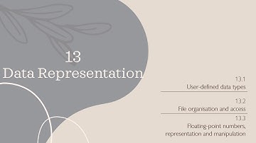 13 Data Representation | Overview | Cambridge A Level