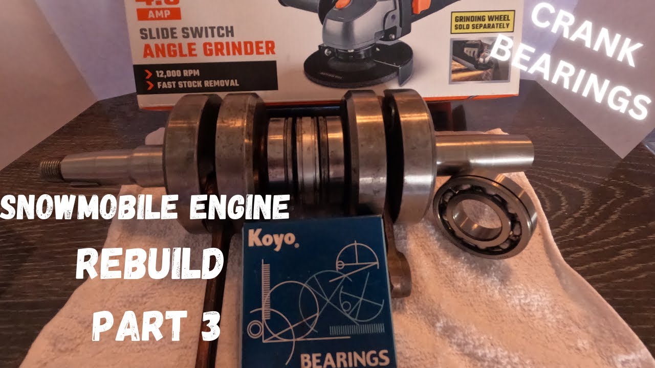 Snowmobile Engine Rebuild | Crank Bearings Part 3 #vintagesleds #