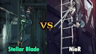 How Stylish Women characters climb Ladders (Stellar Blade vs NieR Automata)