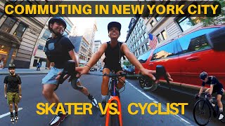 Flowing through New York City on Wheels - Can We Hack Traffic? (Rollerblading and Cycling)