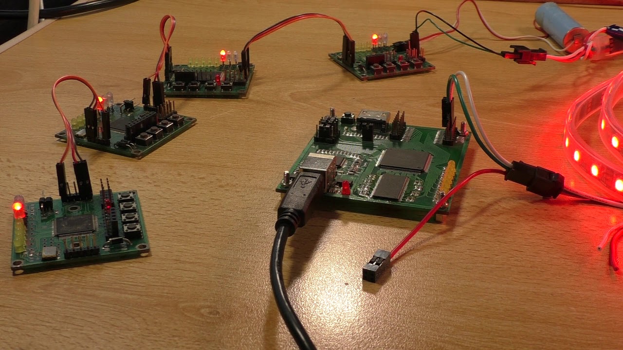 LEDs WS2812B in fpga emulation - YouTube