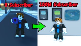 I Got 100 Million Subscribers In YouTube Simulator Z Roblox!