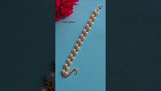 DIY Pearl Bracelet ✨ Easy & Beautiful Bracelet Making at Home #diy #craft #shorts #jewellery #trend