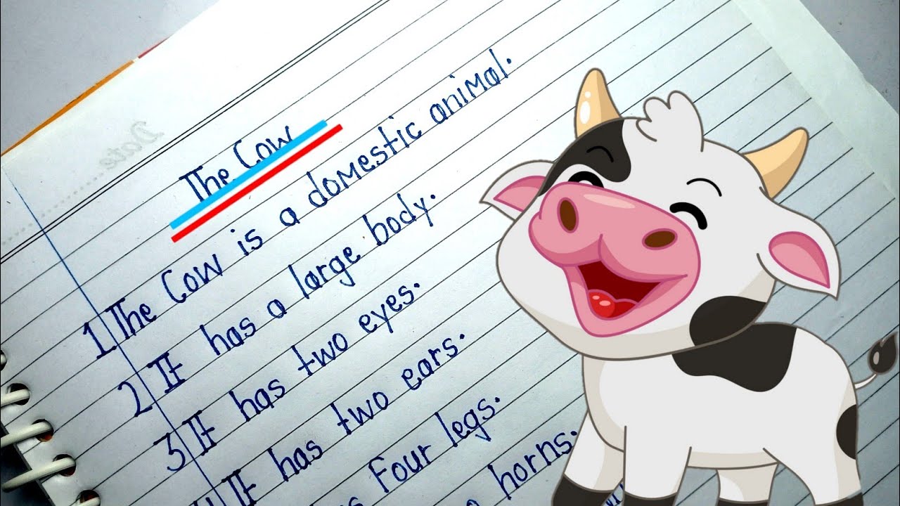 10 lines On Cow in English Essay Writing/ Cow 10 lines in English Essay ...