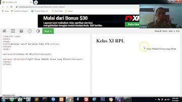 HTML Marquee Bagian 1