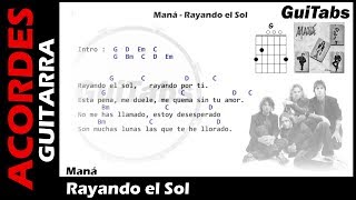 RAYANDO EL SOL 🌞 - Maná ( Letras - Acordes GUITARRA 🎸- Karaoke ) screenshot 1