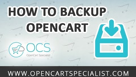 How to Backup OpenCart