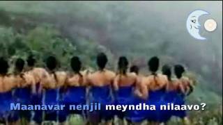 Kalluri vaanil kaayndha nilaavo - Karaoke - lyrics Tamil and English translation