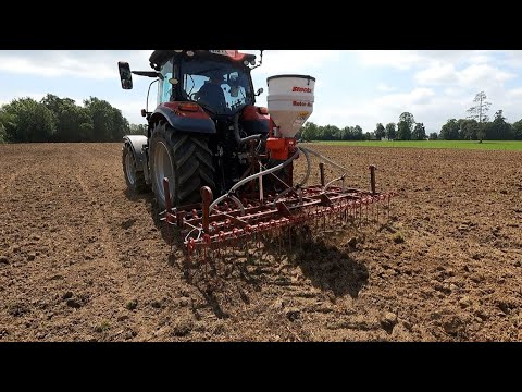 SOWING MULTI-SPECIOUS WITH OUR NEW STOCKSAG AIR SEEDER AND HOMEMADE TINE HARROW!!!